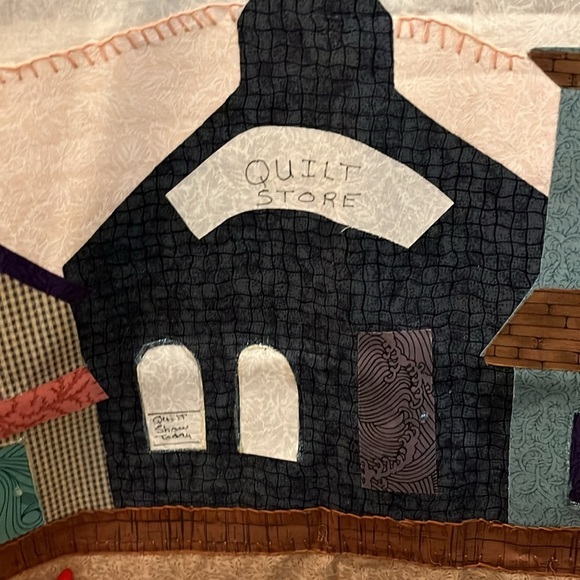 Quilted Wall Hanging Handmade Stitching Store Clothesline 27” x 24” - Picture 5 of 8